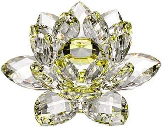Decorazioni per Decorazione - Ornamenti di Fiori di Cristallo Giallo 80mm