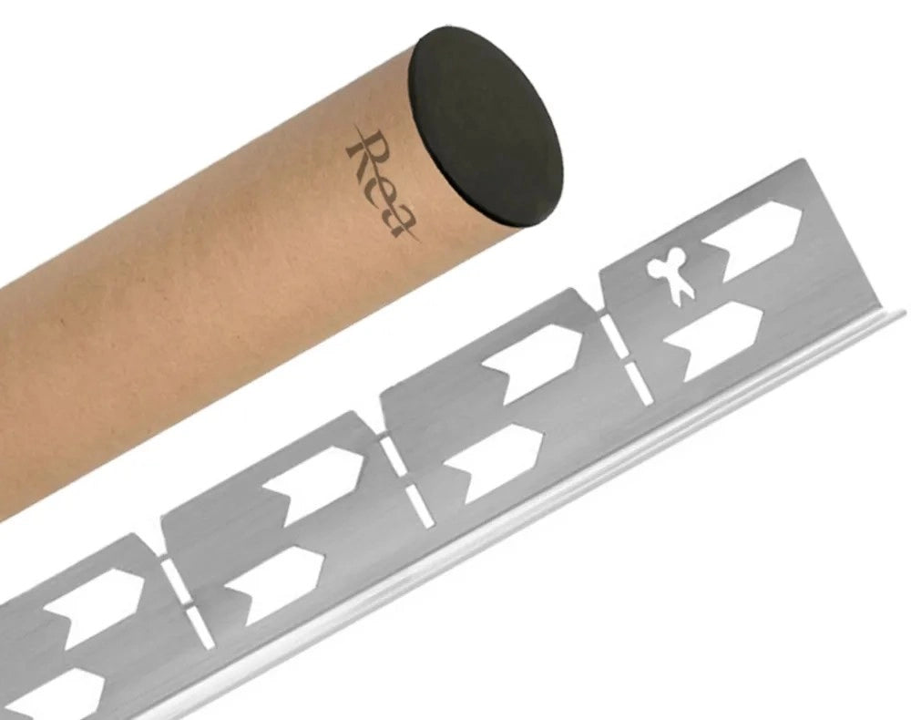 Profilo Doccia Pendenzato 100cm Brush Nickel sinistra