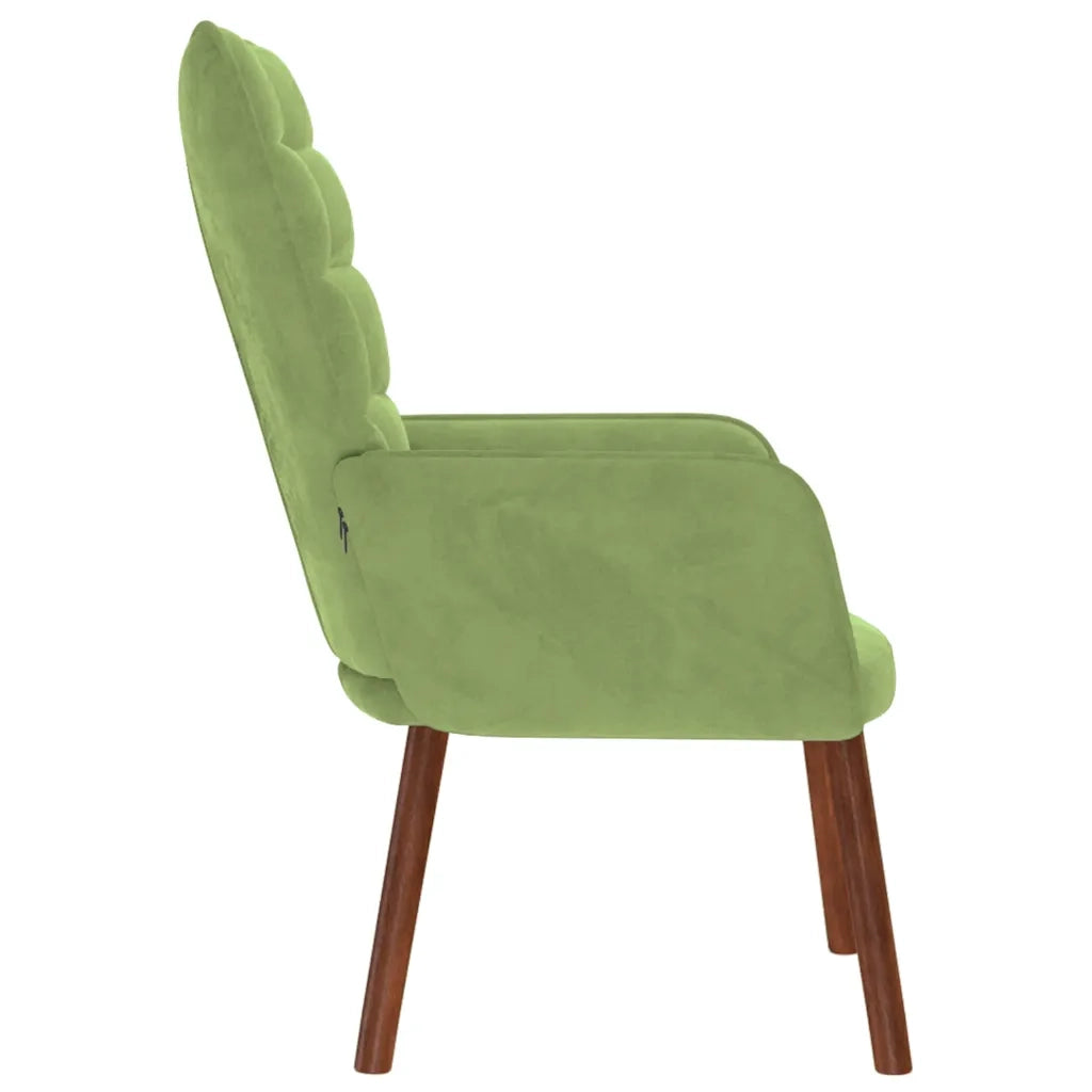 Sedia Relax Verde Chiaro in Velluto 4016813