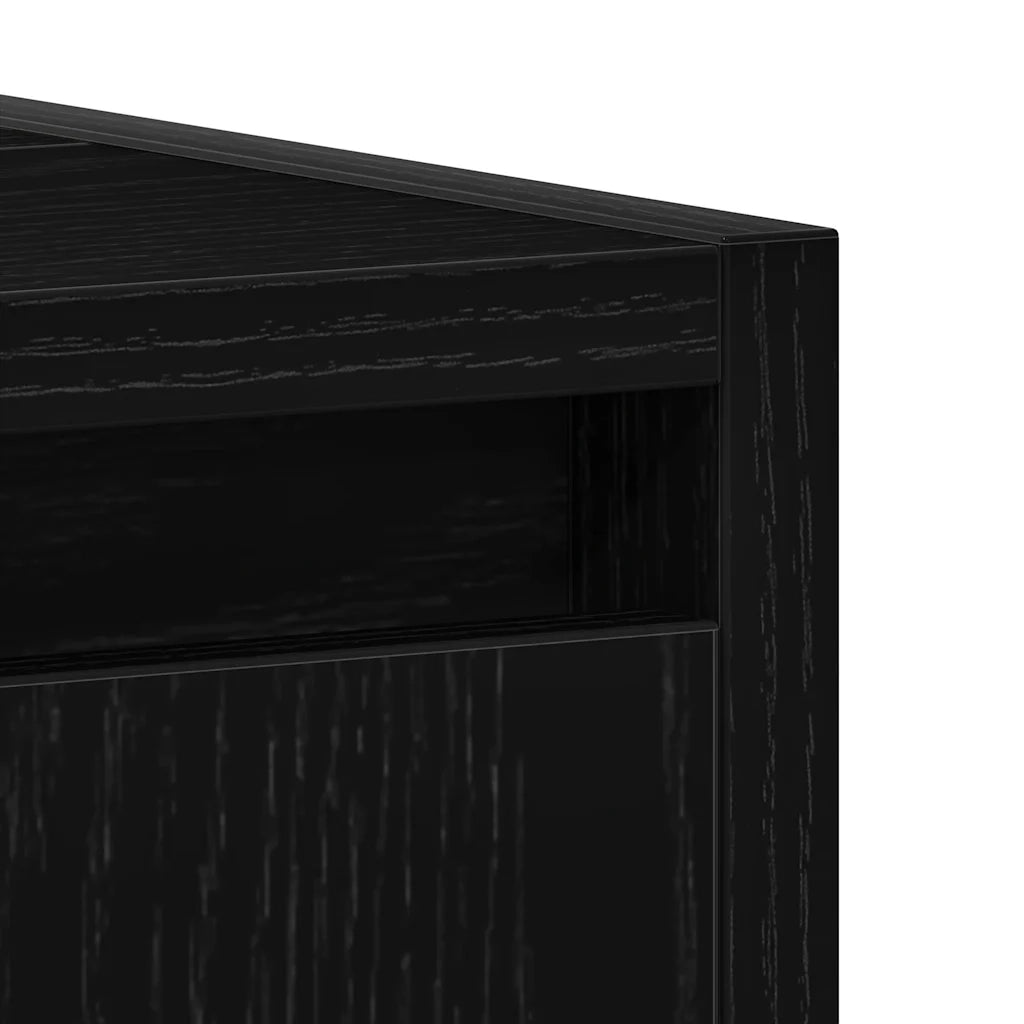 vidaXL Armadietto Bagno Rovere Nero 60x33x60 cm Legno Ingegnerizzato