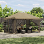 Gazebo da giardino con pareti laterali 4 × 3 m Beige