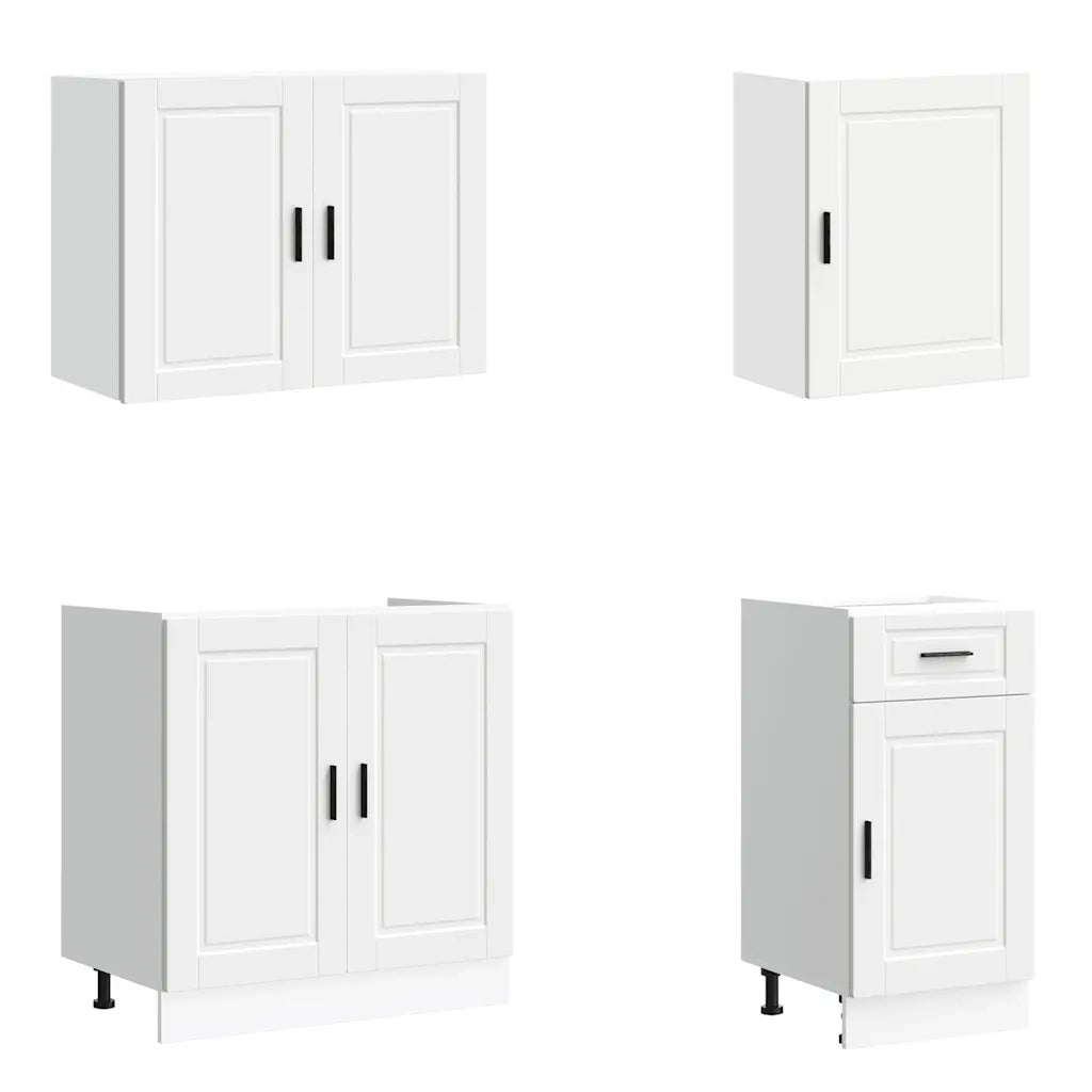 Set Mobili da Cucina 7 pz Kalmar Bianco Legno Multistrato
