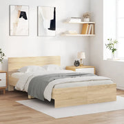 Giroletto con Testiera-Struttura Letto con testiera Rovere Sonoma 120x190 cm