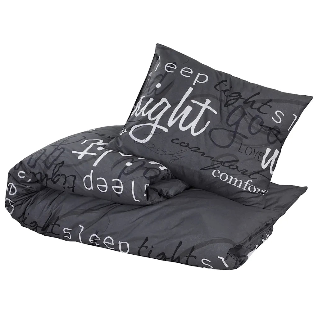 Set Copripiumino Nero 140x200 cm in Cotone CFW8644419
