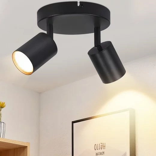 ZMH Faretto da soffitto 2 luci rotondi orientabili 330° moderni per soggiorno