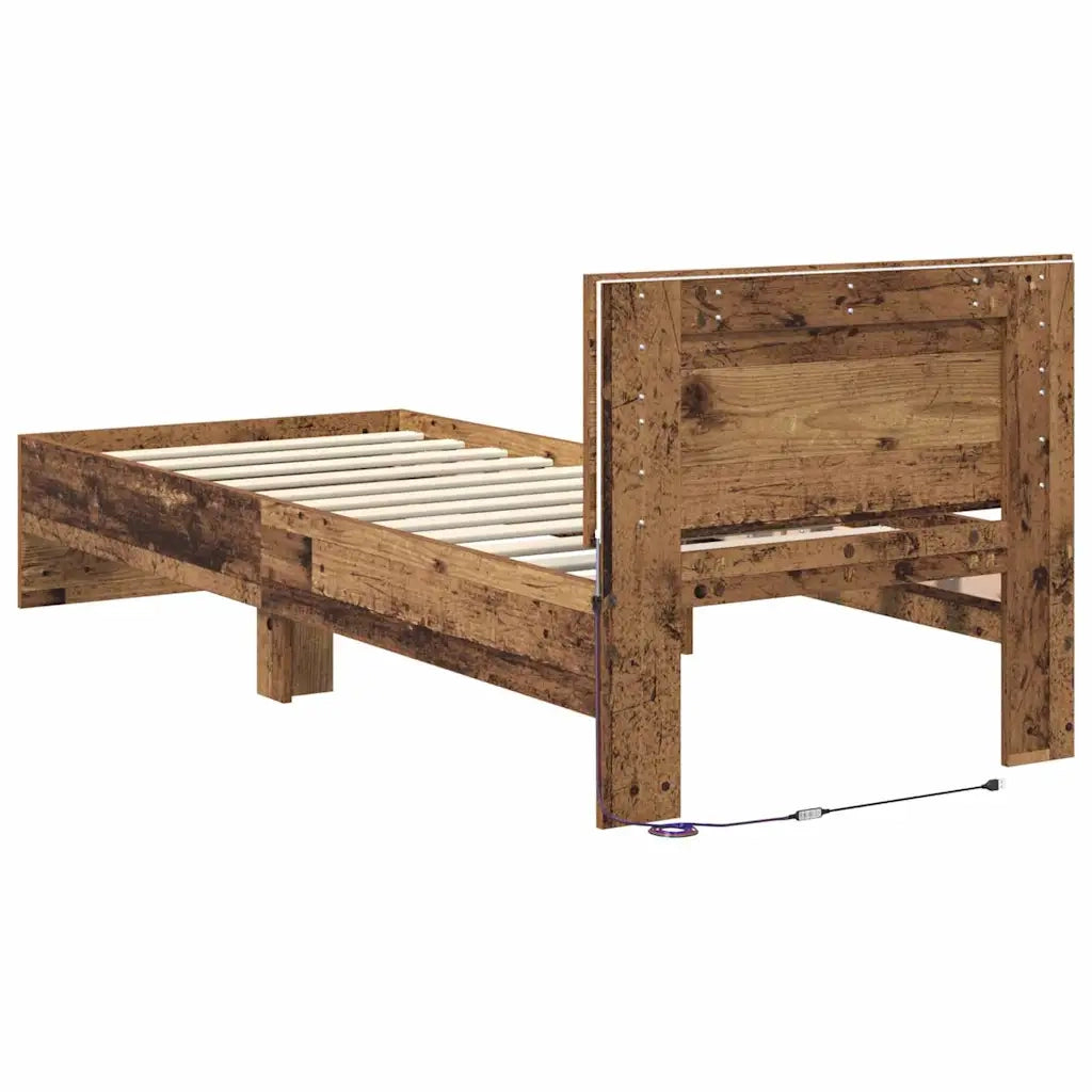 Struttura del letto Legno vecchio 75 x 190 cm Legno multistrato 885841