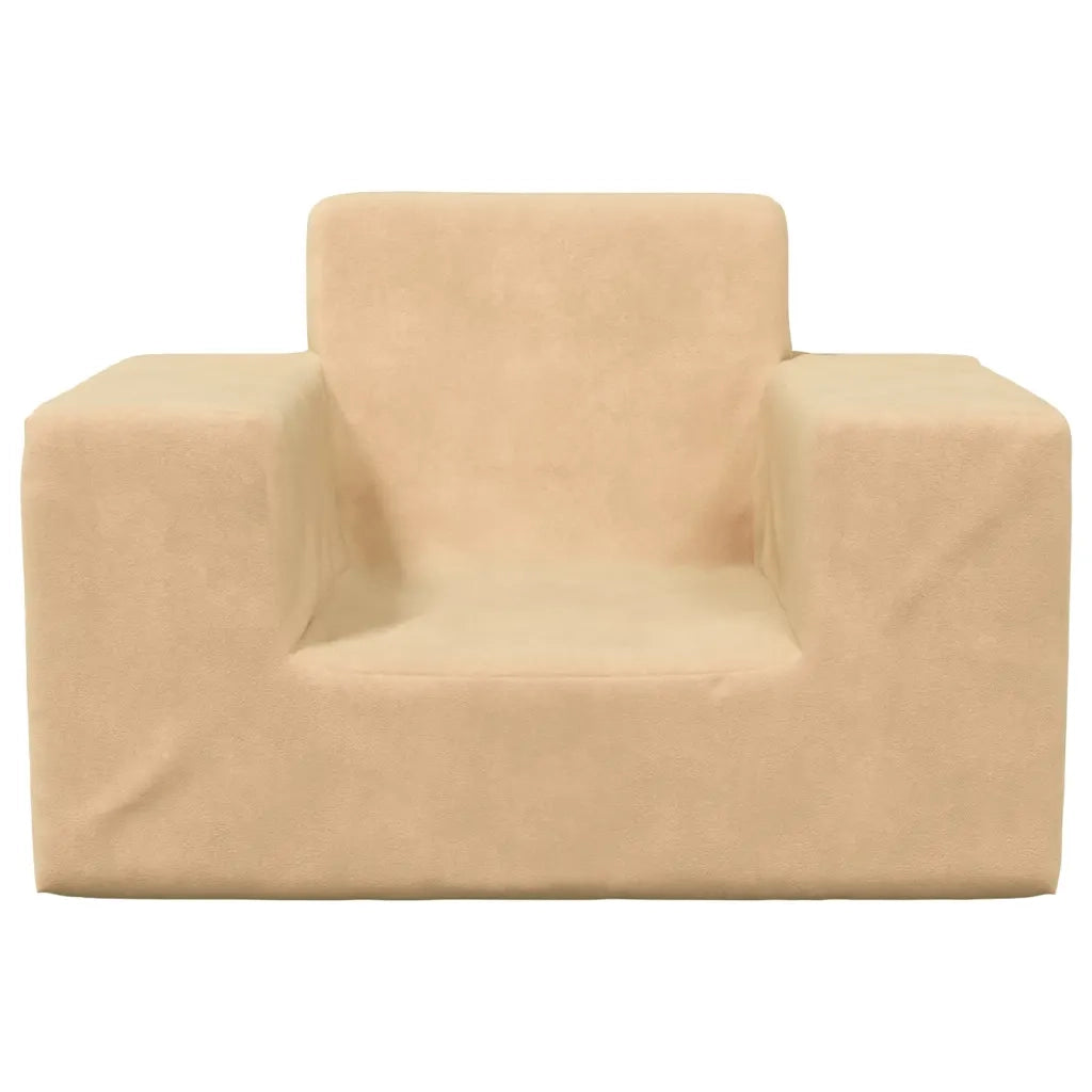 Divano per Bambini Crema in Morbido Peluche cod mxl 25673