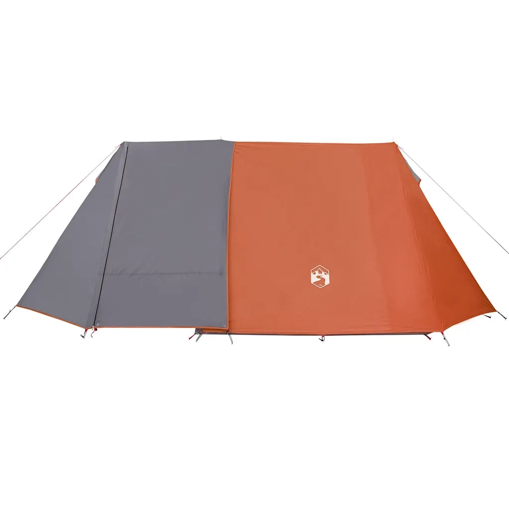Tenda da Campeggio 3 Persone Grigio e Arancione Impermeabile 94367