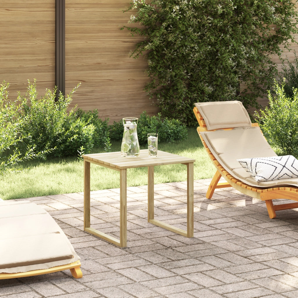 Tavolo da lettino 50.5x50.5x46 cm in legno di pino impregnato