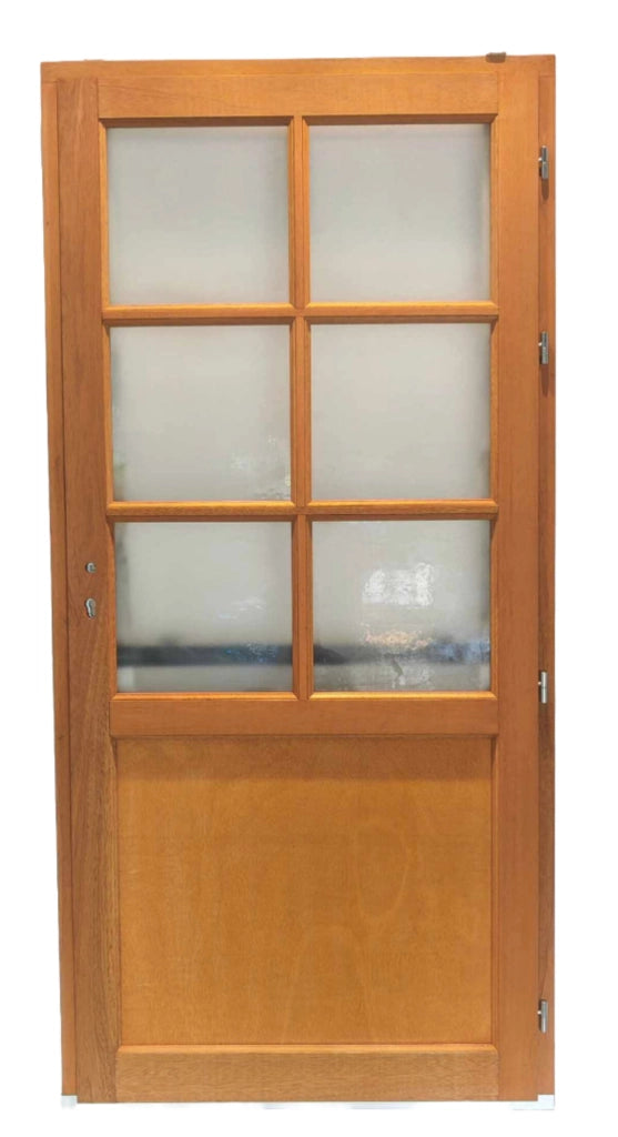 Porta di servizio in legno 'Naxos' 200X80 a sinistra a spinta (dimensioni tabella) senza maniglia