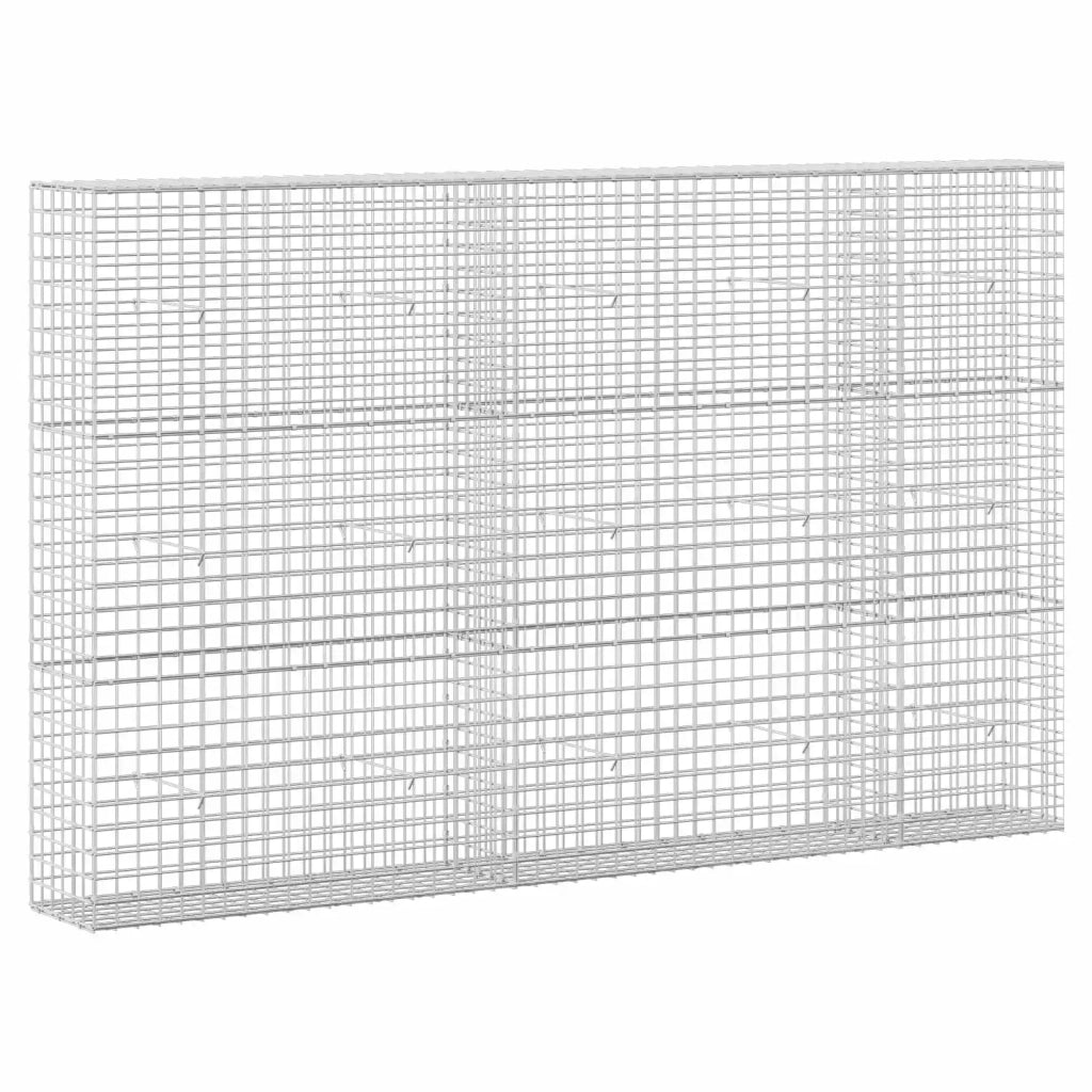 Gabione con filo da 5 mm e rete da 5x5 cm 250x30x150 cm 3464183