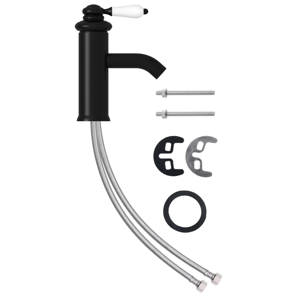 Rubinetto per Lavabo del Bagno Nero 130x180 mm CFW8017248