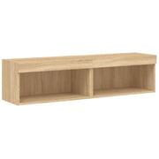 Mobili TV con Luci LED 2pz | Armadietto TV | Mobile Porta TV Rovere Sonoma 60x30x30 cm