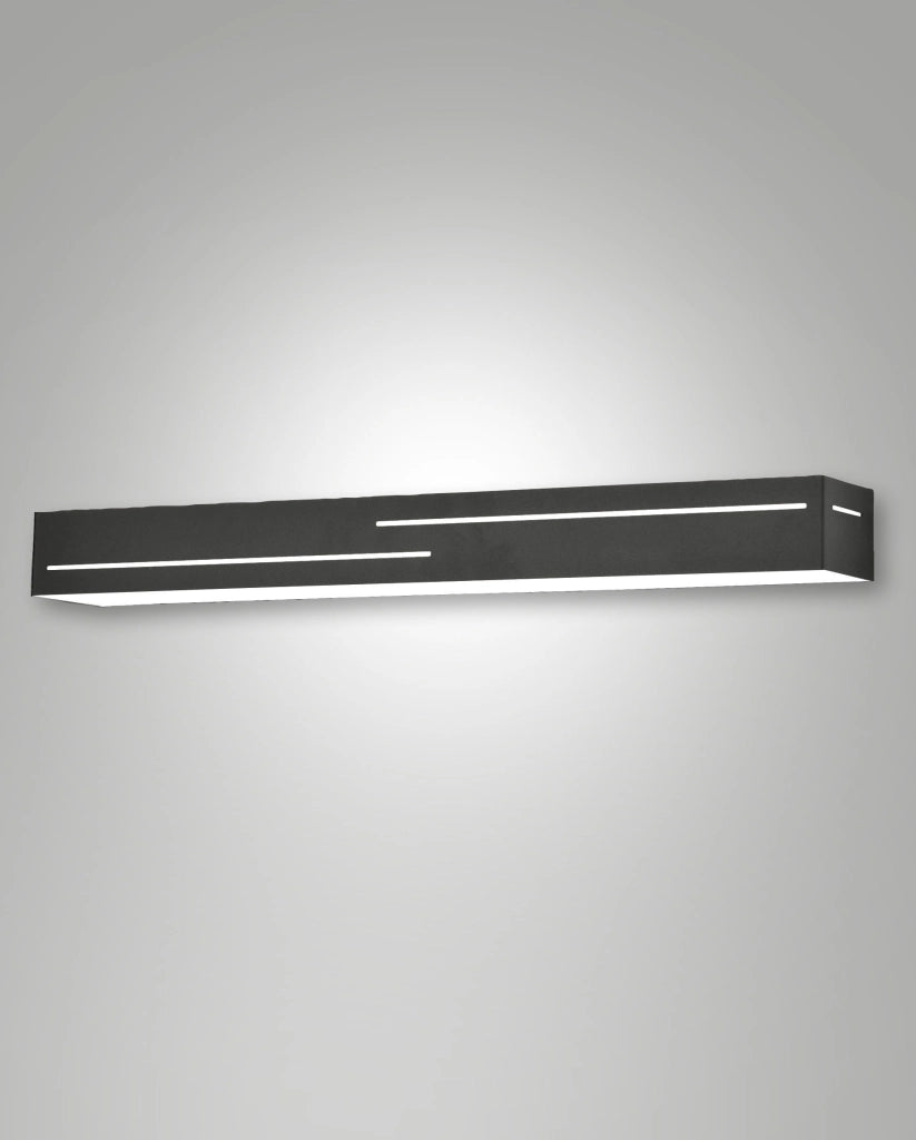 Lampada da Parete Banny LED Integrato 24W 2260 lm 3000K Antracite - Design Moderno in Metallo e Metacrilato per Illuminazione Interni