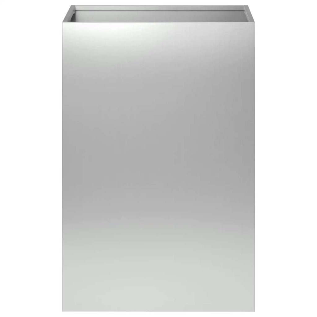 Vaso da giardino Argento 40 x 40 x 60 cm Acciaio zincato 8005881