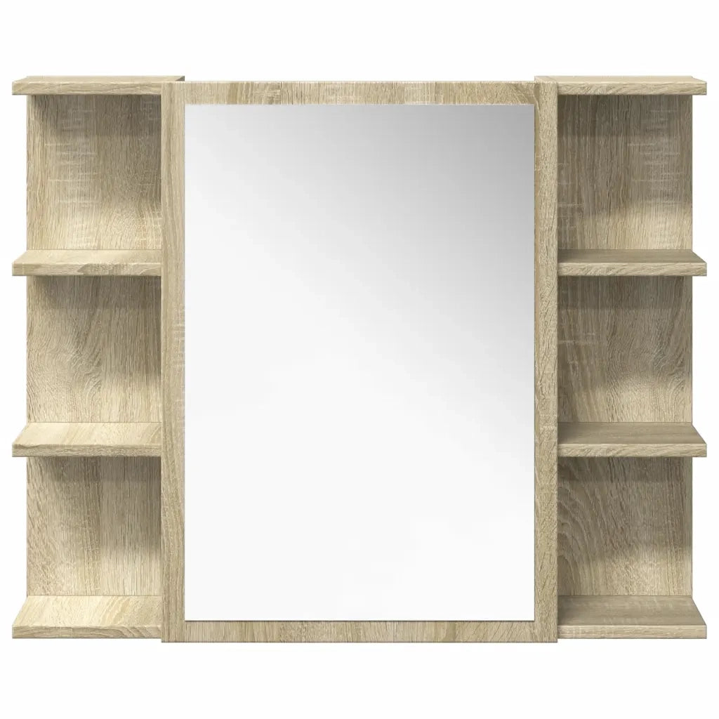 Set Mobili da Bagno | Armadio da bagno 4 pz Rovere Sonoma in Legno Multistrato
