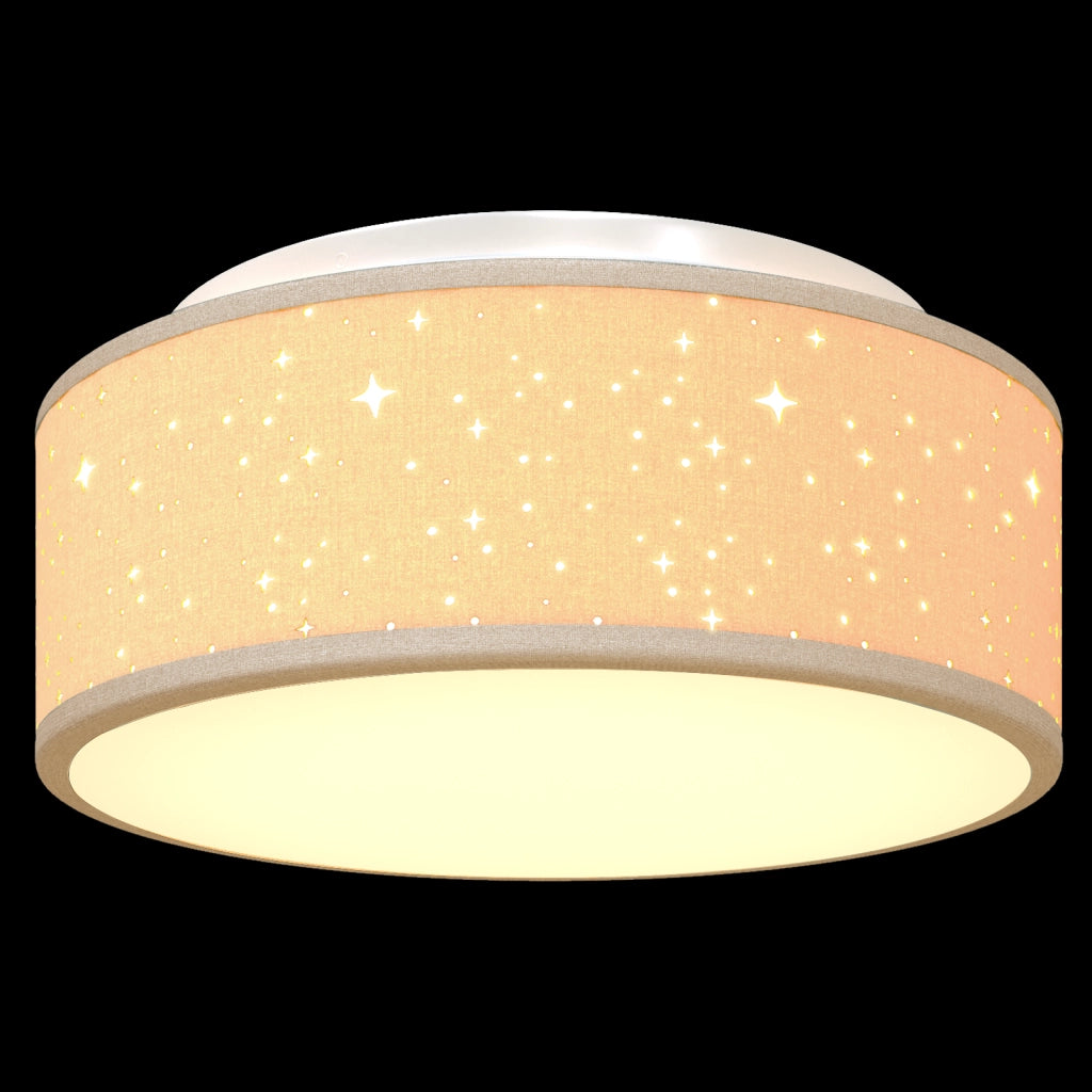 Lampade da soffitto con paralume stellato tortora Ã˜ 30 cm tessuto E27