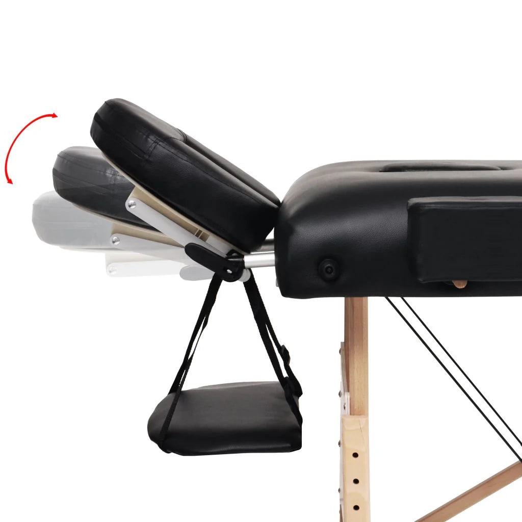 Lettino da massaggio pieghevole a 2 sezioni spessore 10 cm nero 02_0001867