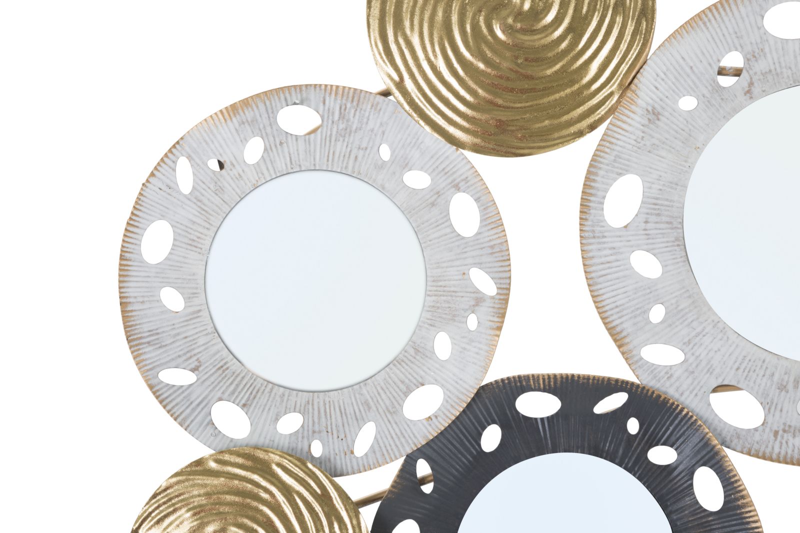 Pannello Gloty 91x4,5x54,5 cm in Ferro MDF e Specchio Multicolor