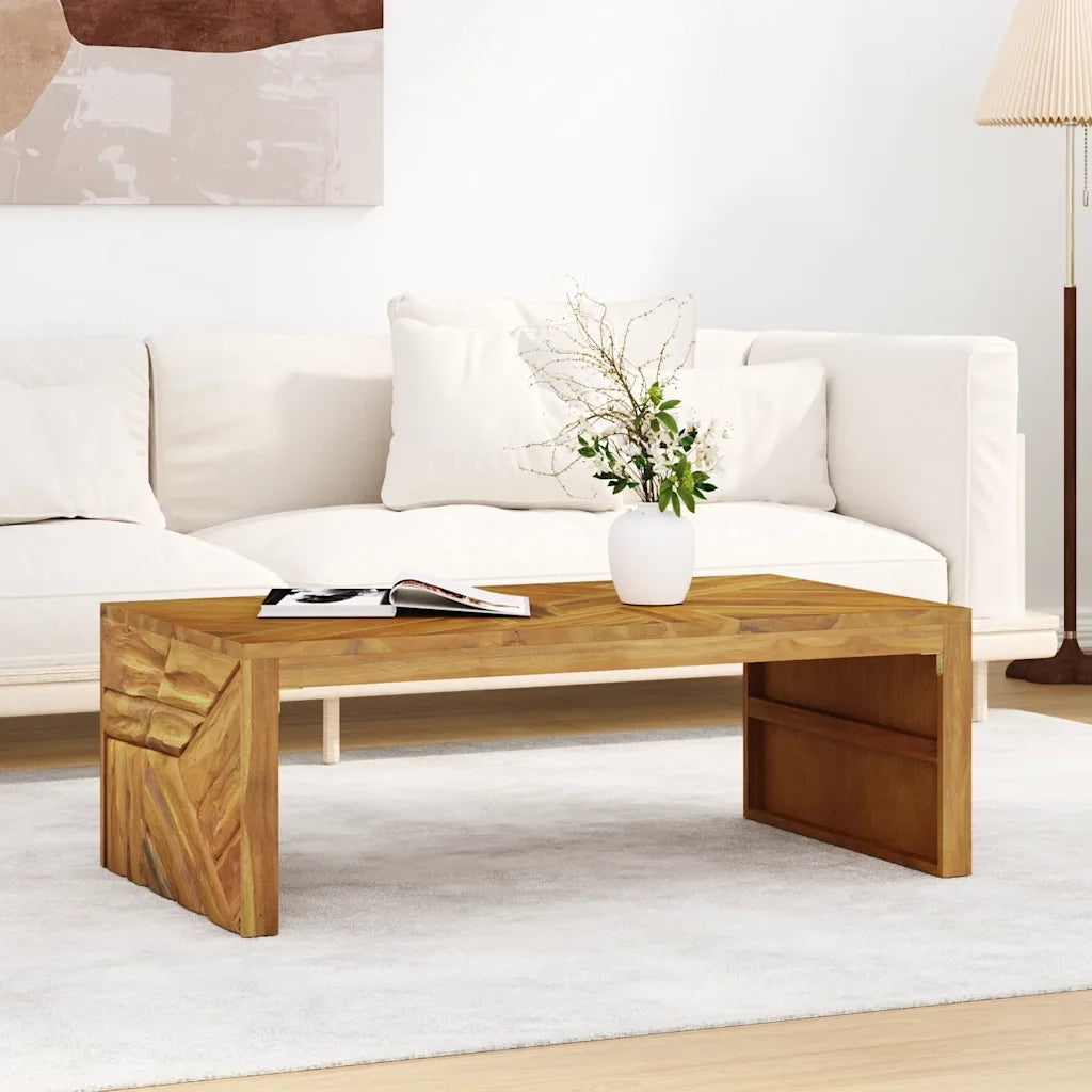 vidaXL Tavolino da Salotto 110x60x38 cm in Legno Massello di Teak