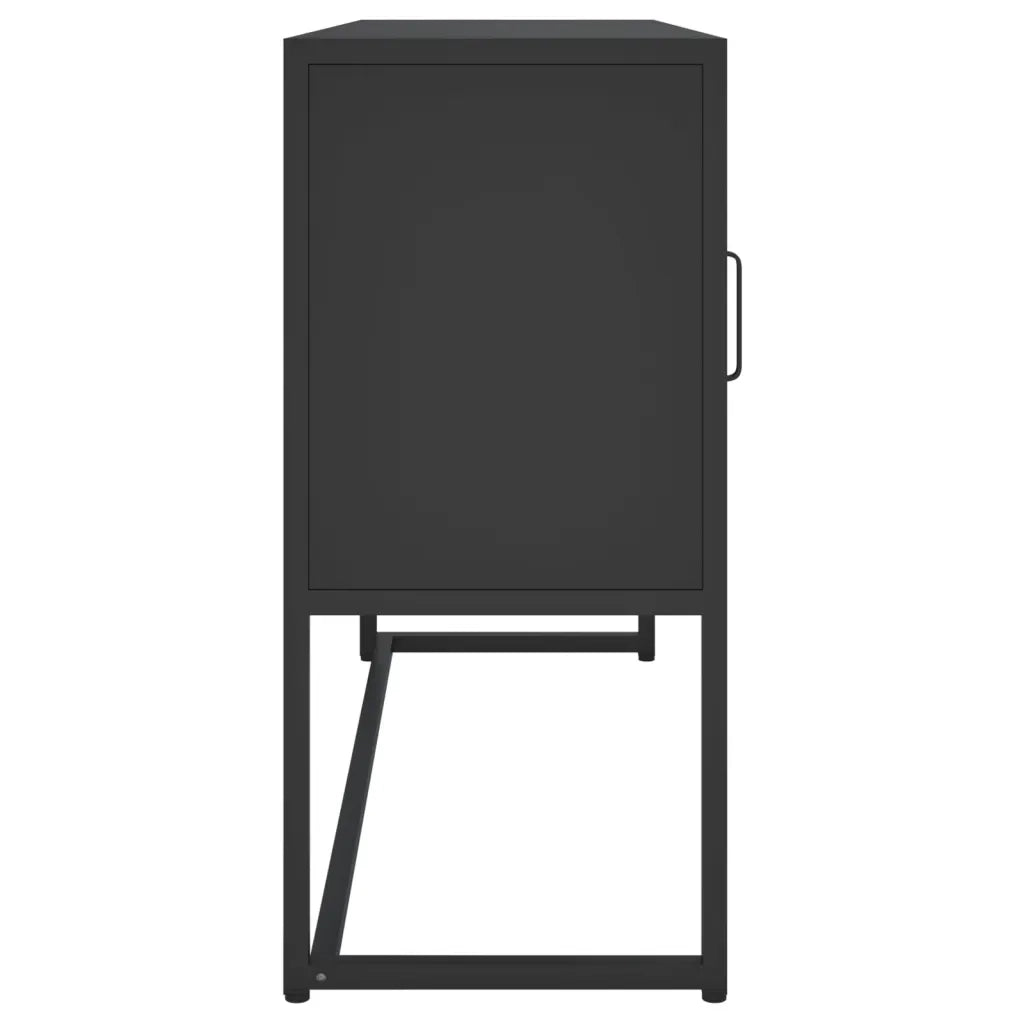 Credenza Nera 105x35x75 cm in Acciaio 335868