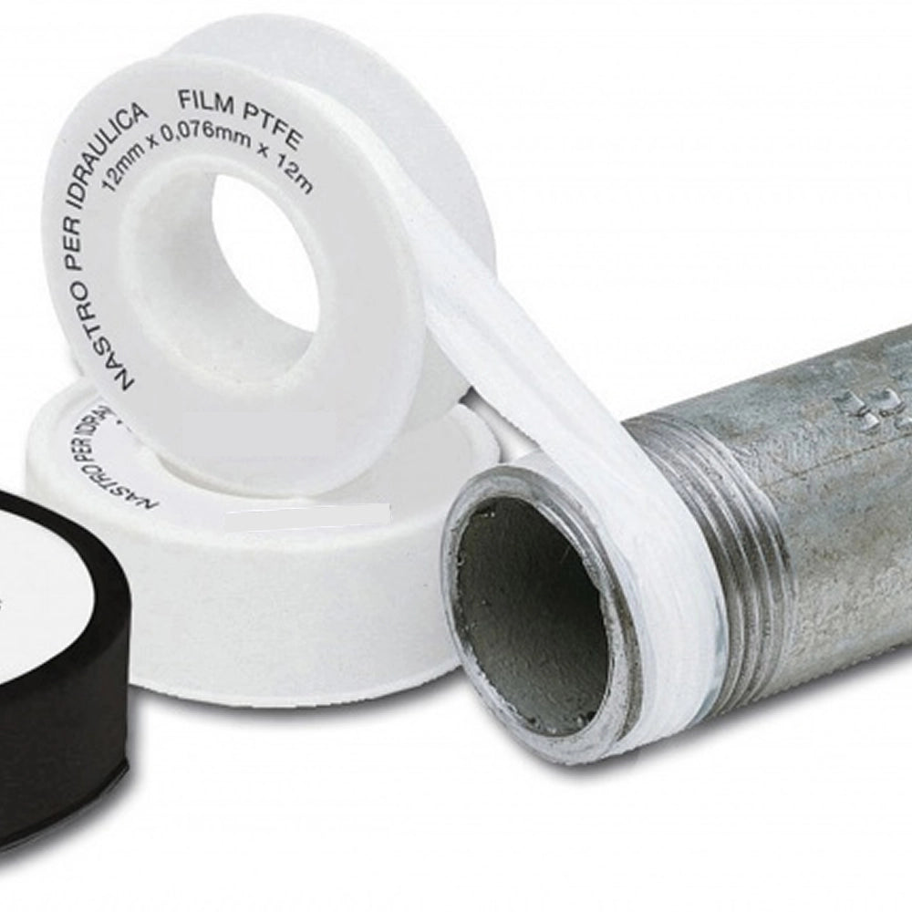 Nastro per idraulica teflon ptfe mm 12 x metri 12