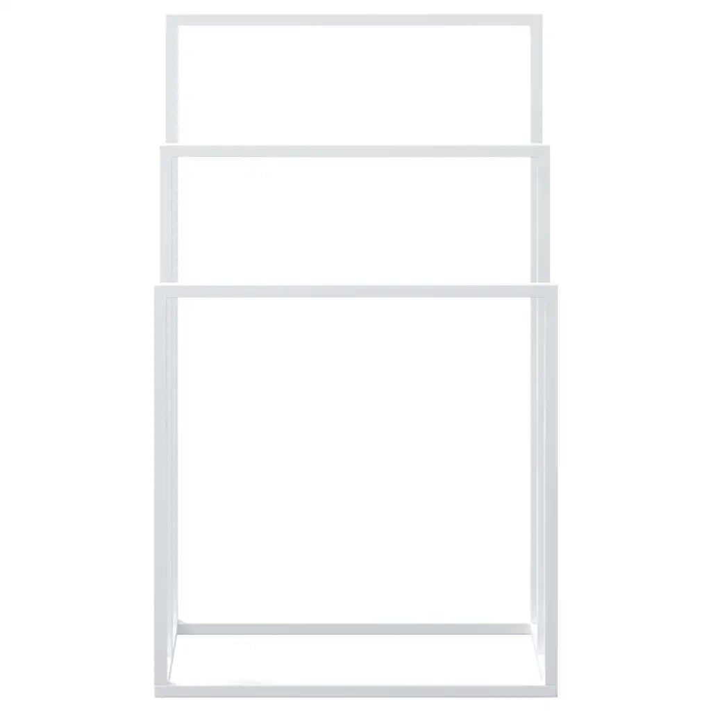 Portasciugamani da Pavimento Bianco 48x24x79cm in Ferro cod mxl 52912