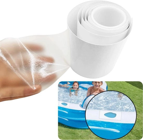 Tape per riparazioni - Adatto per la riparazione di piscine e lettini gonfiabili - 7*100cm - Impermeabile - Translucido