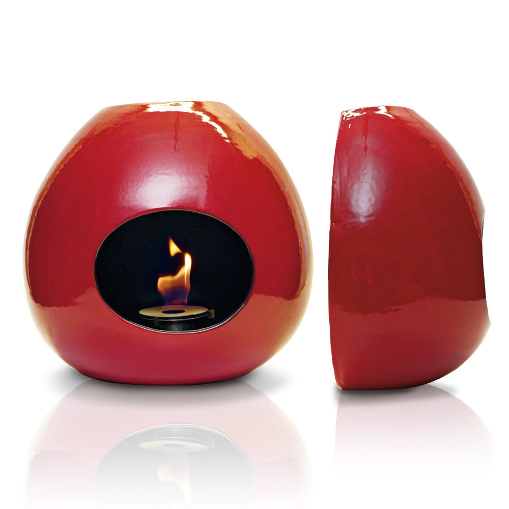 Camino a Bioetanolo da Parete in Ceramica 50x48 cm Ferazzoli Onion Rosso