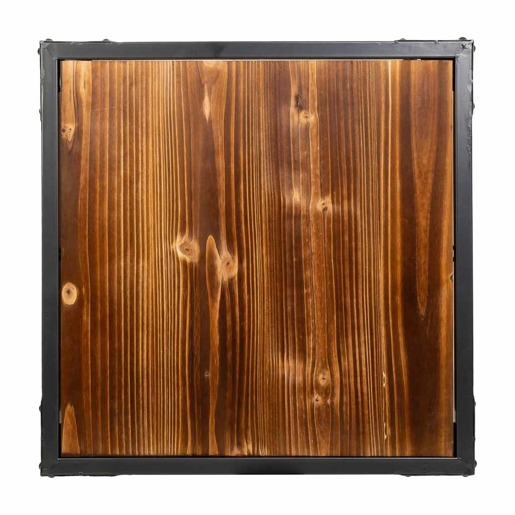 Tavolo in metallo e legno 50x50x50h cm