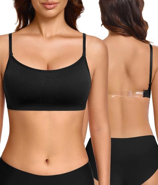 Sostegno senza cerniera - Libero da rughe - Continuo - Cinture regolabili - 4-in-1 regolabile sostegno seno - Supporto confortevole - Sostegno seno regolabile