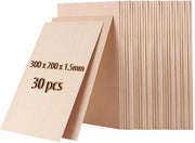 Pannelli di legno per progetti DIY 300 x 200 x 1,5 mm - Blanco on lavorato - Pannelli di legno per modellismo - Ambiente - Lavorazione - Lisciato a mano - Pannelli di legno