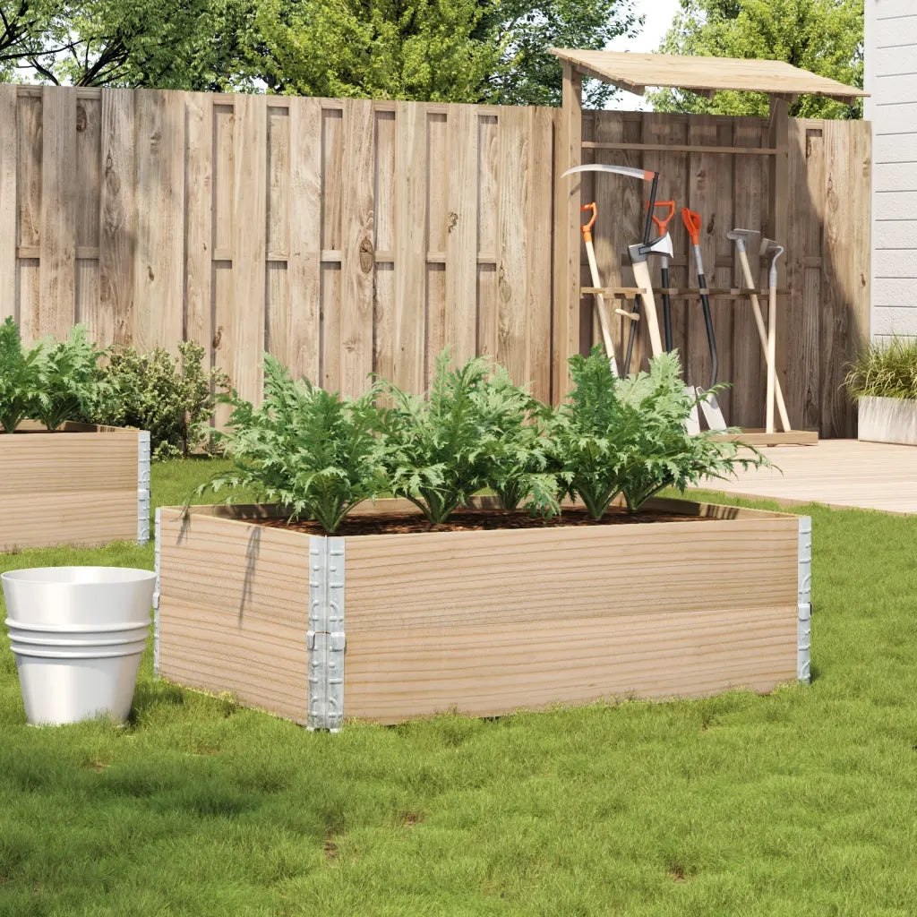 vidaXL Fioriera da Giardino Marrone 120x80 cm Legno Massello di Pino