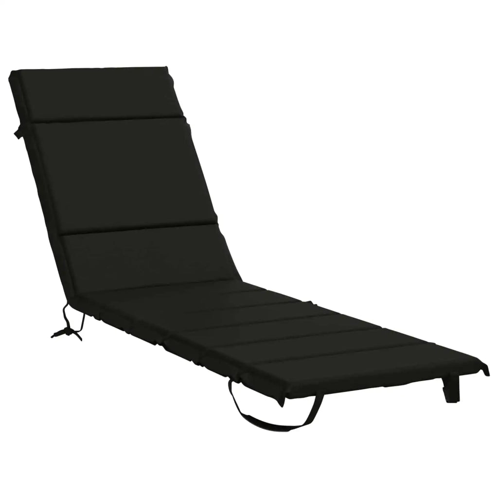 Cuscino per Lettino GEMERT 100% Poliestere Nero 200 x 50 x 3 cm 948449