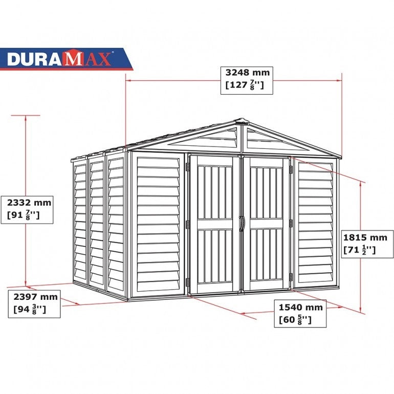 Casetta in PVC WoodBrige  10,5'x8' Ezooza 325 x 247 x 233 cm
