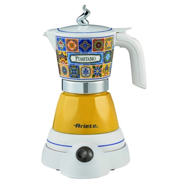 Ariete 1358 moka aroma positano, moka elettrica, 400w, 2/4 tazze, cordless, spegnimento automatico, mantenimento temperatura - ARI1358PO