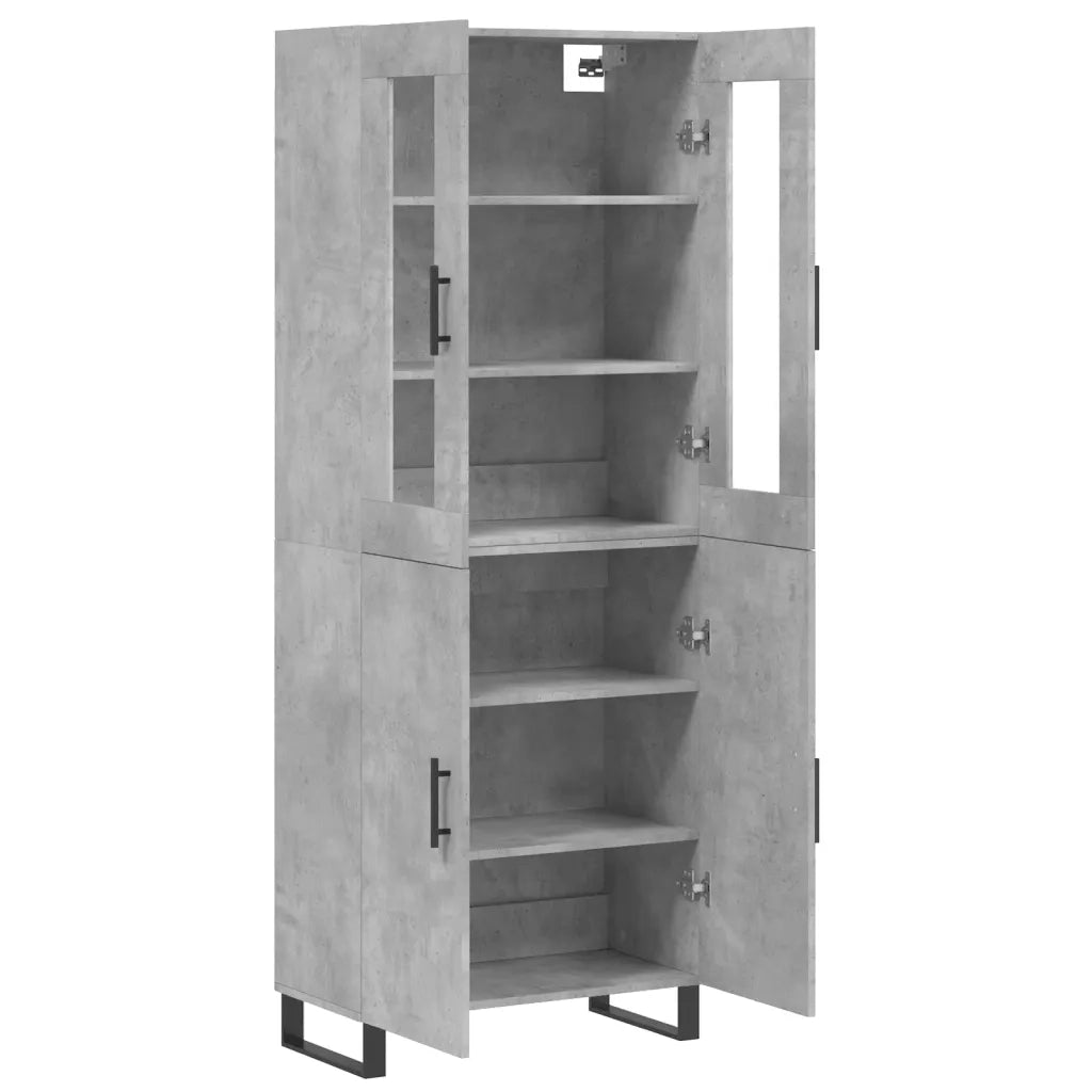 Credenza Grigio Cemento 69,5x34x180 cm in Legno Multistrato 3198237