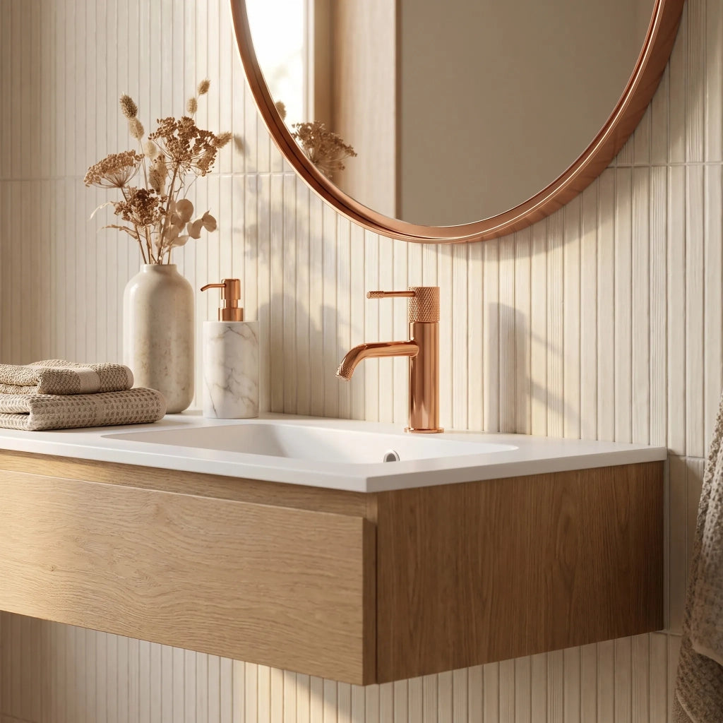 Rubinetto Da Lavabo Rea Venti Copper Low