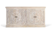 Credenza a quattro ante realizzata a mano in legno di mango