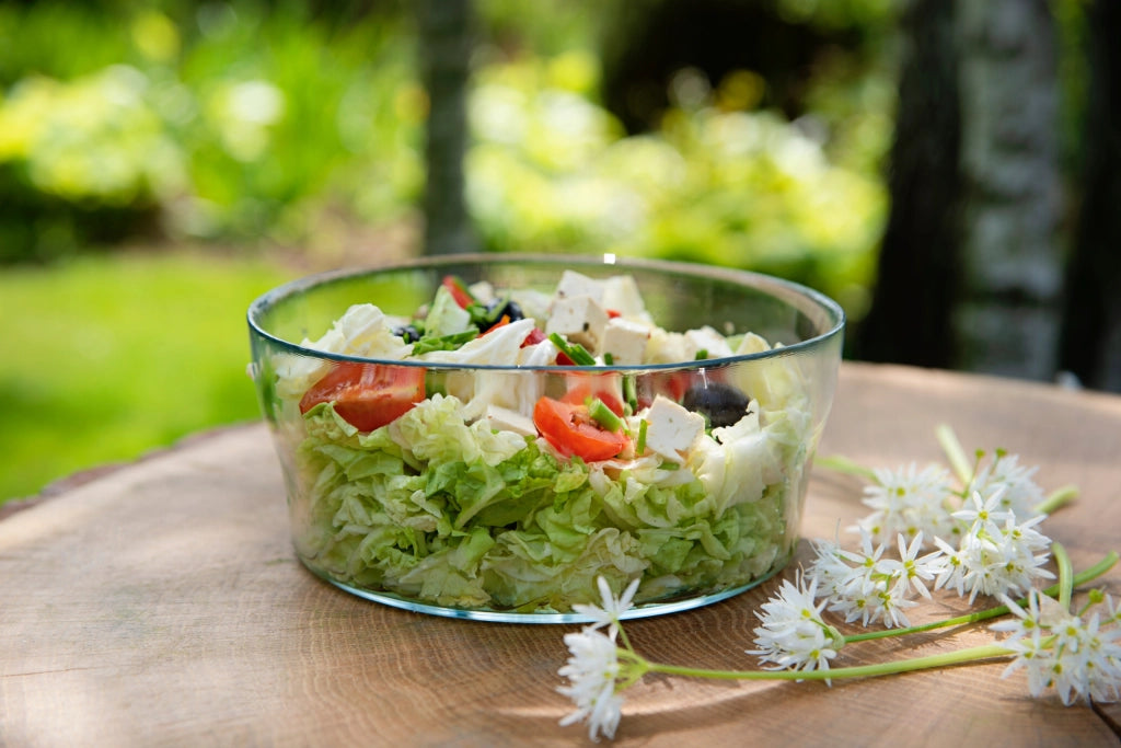 Ciotola da insalata KADAX in vetro, ideale per snack, insalate e frutta, 19 cm, ciotola grande.