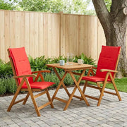 Sedie da giardino reclinabili 2 pz Naturale 42041431