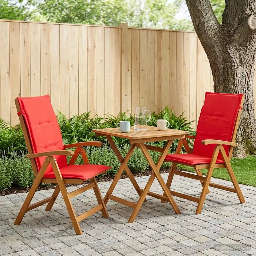 Sedie da giardino reclinabili 2 pz Naturale 42041431
