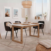 Tavolo allungabile New Denver50 160X90X75H colore bianco e rovere