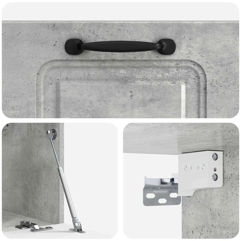 Mobile Porta TV da Muro Grigio Cemento 59,5 x 31 x 30 cm