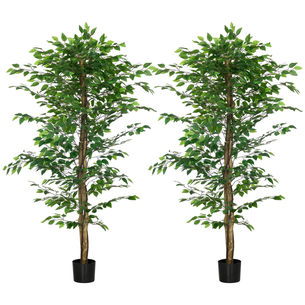 Piante Finti Ficus ¨C zephmum ¨C Verde 180 cm con Vaso