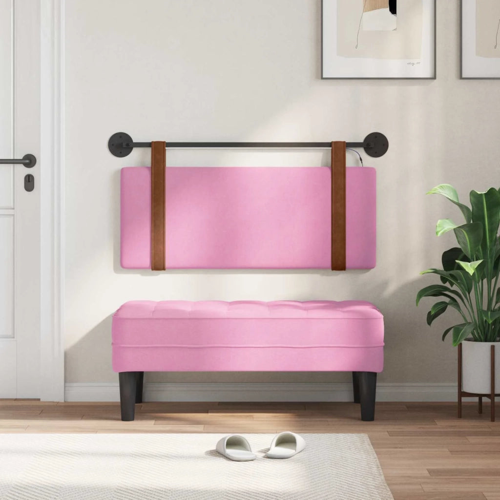 Testiera | Testata sospesa Con luce LED Rosa PU Antico