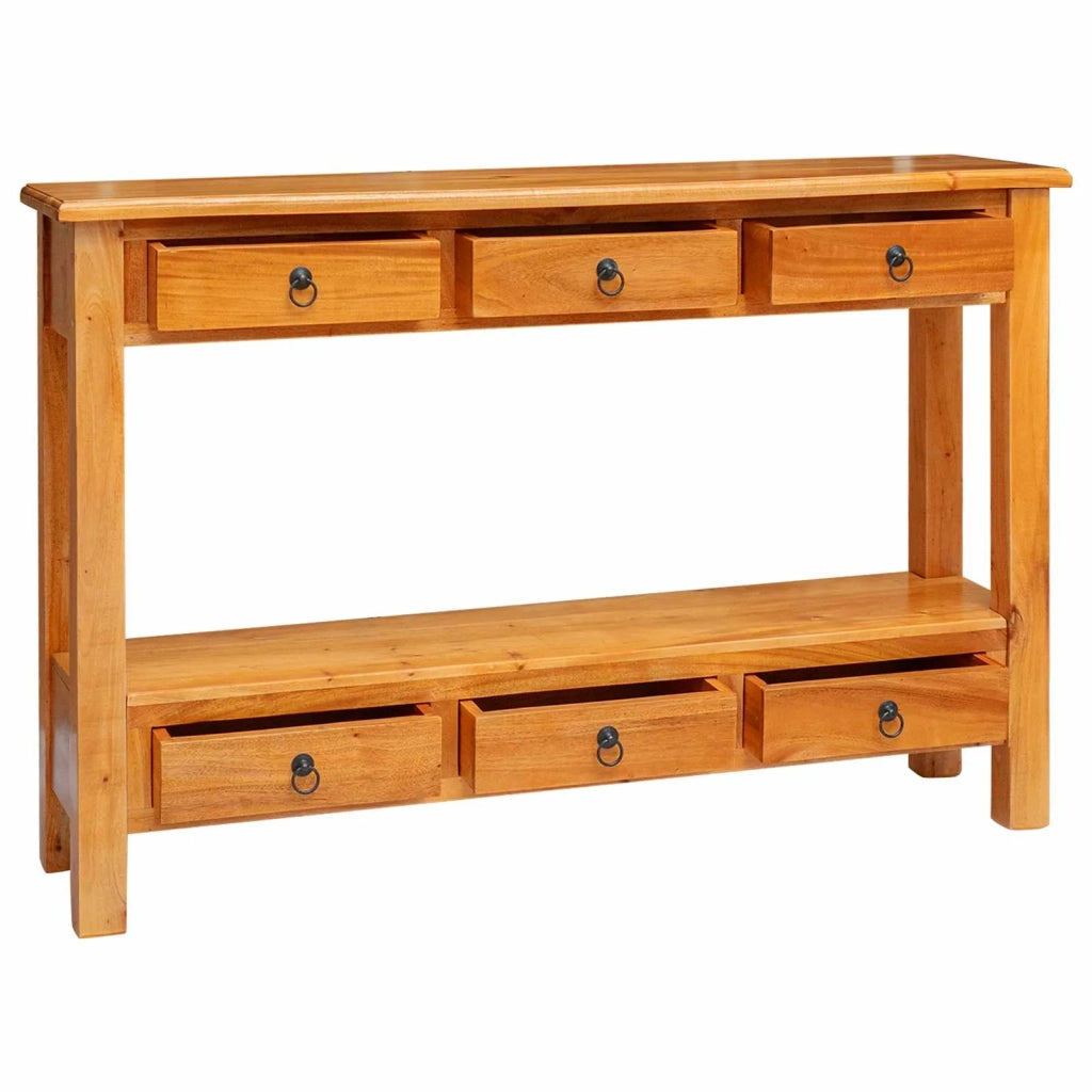 Tavolo consolle con cassetto Naturale 115 x 32 x 76 cm