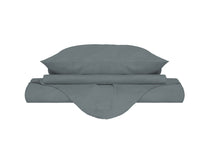 Copripiumino Matrimoniale con Sacco e Federe Linea Water Washed Grigio Chiaro