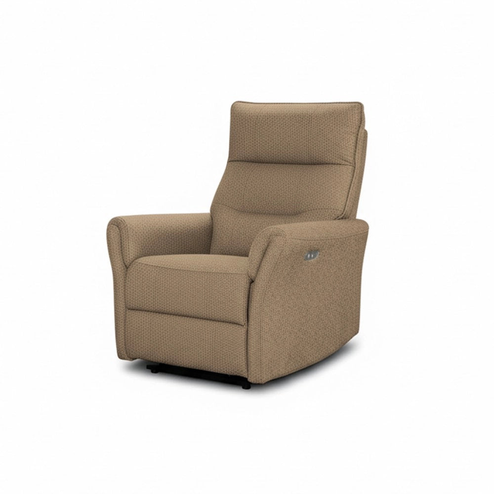 Poltrona relax softwave recliner elettrico in tessuto camel – Comfort garantito