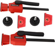 Fermo Veloce per Legno - 2 Pezzi - Morsetto Adattabile - Falegnameria - Materiale Sostenibile - Forza di Chiusura >70 kg - Morsetto per Lavorazione di Legno